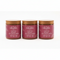 Three jars of Grazel sugar-free milk chocolate hazelnut spread on a white background